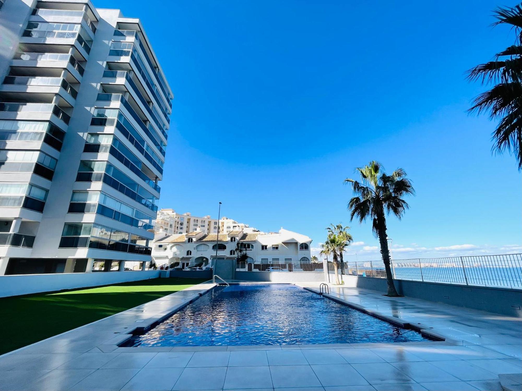 Apartamento En Primera Linea Con Vistas A La Playa Ensenada Del Esparto Del Residencial Vina Del Mar Appartement La Manga del Mar Menor Buitenkant foto